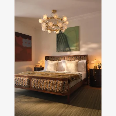 Soho Home Belsa Bed, King, Echo Jacquard, UK