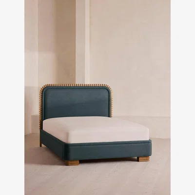 Soho Home Angus Bed, King, Linen, Prussian Blue
