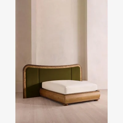 Soho Home Alana Bed, Superking, Velvet, Olive