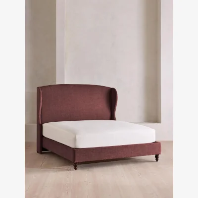 Soho Home Rivas Bed, Emperor, Linen Chenille, Bordeaux