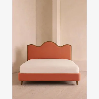 Soho Home Aubrey Bed, King, Linen, Antique Rose