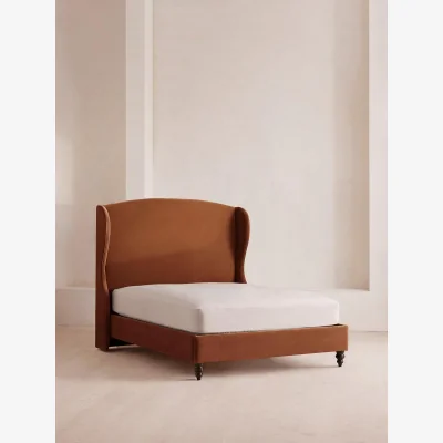 Soho Home Rivas Bed, Emperor, Velvet, Cinnamon, UK