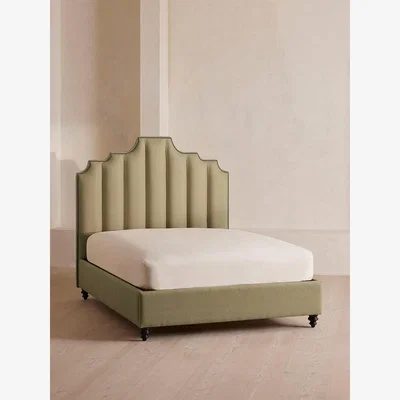 Soho Home Gerrard Bed, Emperor, Linen, Sage