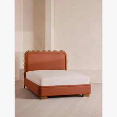 Soho Home Angus Bed, Superking, Linen, Antique Rose
