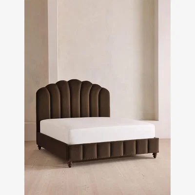 Soho Home Manette Bed, with Twisted Cord, Super King, Velvet, Chocolate
