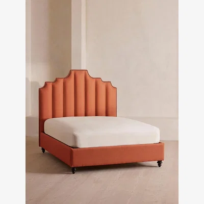 Soho Home Gerrard Bed, Super King, Linen, Antique Rose
