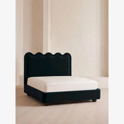 Soho Home Tristan Bed, Super King, Velvet, Royal Blue