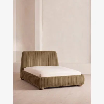 Soho Home Vivienne Bed, Super King, Velvet, Truffle, UK