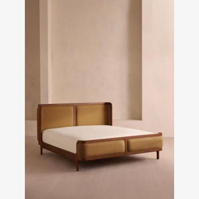 Soho Home Belsa Bed, Emperor, Linen, Ochre