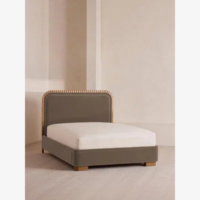 Soho Home Angus Bed, Superking, Velvet, Taupe
