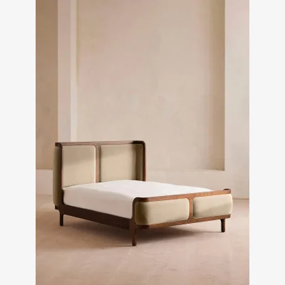 Soho Home Belsa Bed, Emperor, Velvet, Oyster, UK