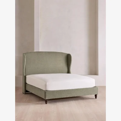 Soho Home Rivas Bed, Double, Linen Chenille, Sage