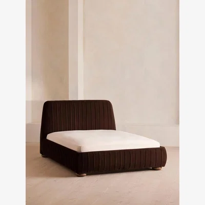 Soho Home Vivienne Bed, Double, Velvet, Chocolate