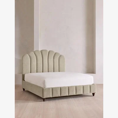 Soho Home Manette Bed, Super King, Linen Chenille, Stone, UK