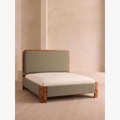 Soho Home Tremont Bed, Superking, Linen, Mushroom