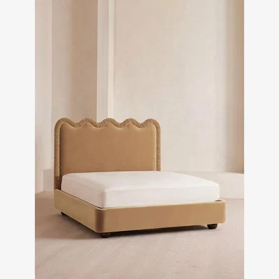 Soho Home Tristan Bed, Emperor, Velvet, Camel