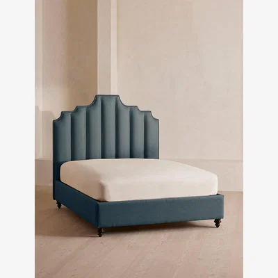 Soho Home Gerrard Bed, Emperor, Linen, Prussian Blue