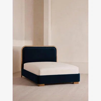 Soho Home Angus Bed, King, Velvet, Royal Blue