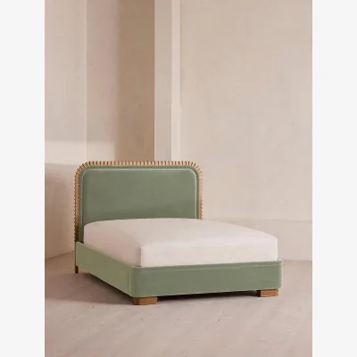 Soho Home Angus Bed, Superking, Velvet, Seafoam, UK