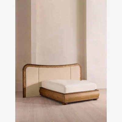 Soho Home Alana Bed, King, Velvet, Porcelain