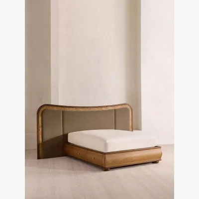 Soho Home Alana Bed, King, Velvet, Truffle, UK