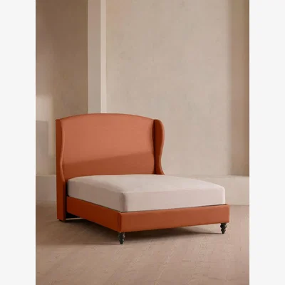 Soho Home Rivas Bed, Emperor, Linen, Antique Rose
