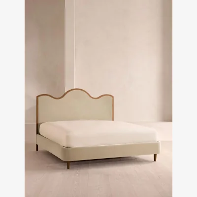 Soho Home Aubrey Bed, King, Velvet, Oyster, UK
