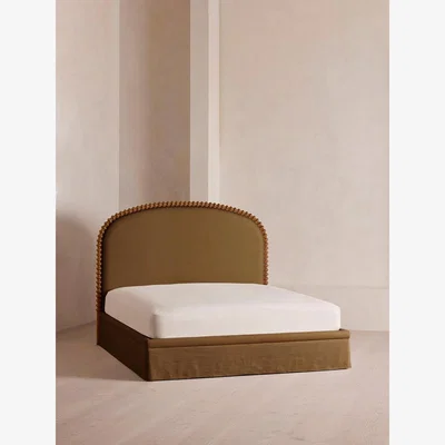 Soho Home Mika Bed, King, Linen, Ochre