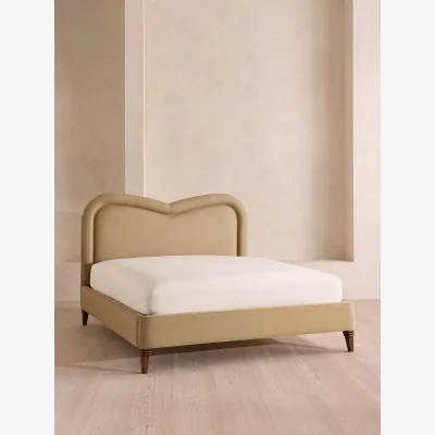 Soho Home Keira Bed, Superking, Linen, Wheat, UK