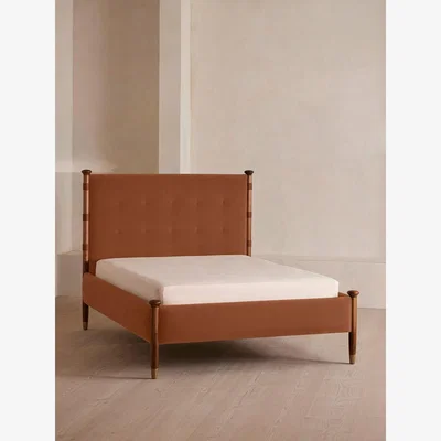 Soho Home Paolo Bed, Emperor, Velvet, Antique Rose