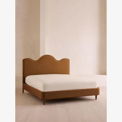 Soho Home Aubrey Bed, Super King, Linen, Terracotta, UK