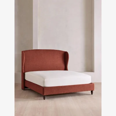 Soho Home Rivas Bed, Emperor, Linen Chenille, Rust