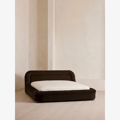 Soho Home Vara Bed, Emperor, Velvet, Chocolate