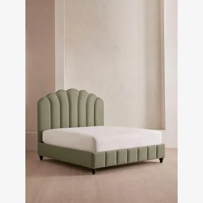 Soho Home Manette Bed, with Twisted Cord, Super King, Linen, Sage