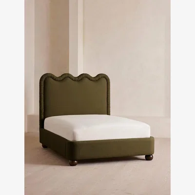 Soho Home Tristan Bed, Emperor, Linen, Olive