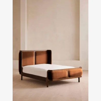Soho Home Belsa Bed, Super King, Velvet, Aubergine, UK