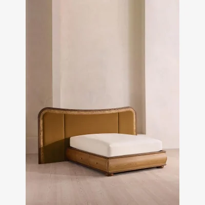 Soho Home Alana Bed, Superking, Velvet, Mustard