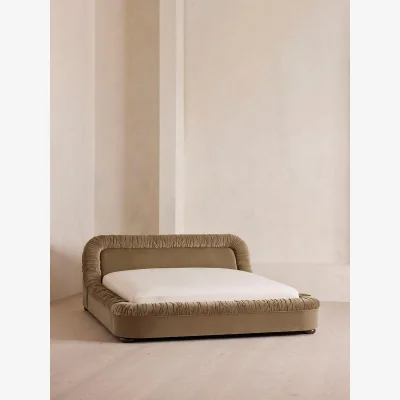 Soho Home Vara Bed, Emperor, Velvet, Truffle, UK