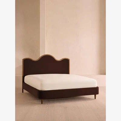 Soho Home Aubrey Bed, Superking, Velvet, Chocolate