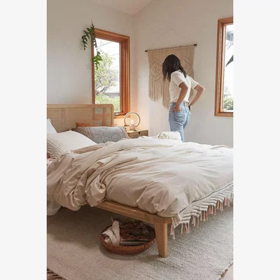 Urban Outfitters Marte Rattan Natural Bed - Brown KING at Urban Outfitters