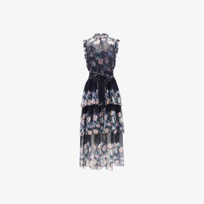 Wolf & Badger Women's Blue Christian Dress - Navy Rose Bed | Medium | Christy Lynn