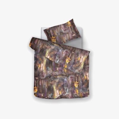 Wolf & Badger Pink / Purple Cotton Sateen Bedding Set "Fluxus", Purple Bedding Set, Bed Linen, Both Sides With The Same Design - Uk Single Size | Uk Single | Decoflux Home