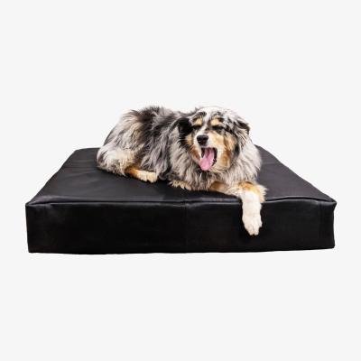 Wolf & Badger Le Bed - Leather Dog Bed In Black | Medium | Le Dog Company
