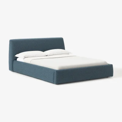 Westwing Bouclé Upholstered Bed Cloud with Storage Space