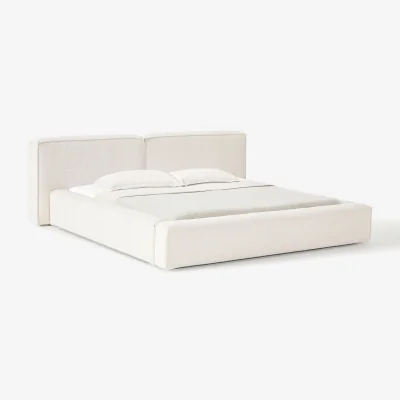 Westwing Bouclé Upholstered Bed Lennon