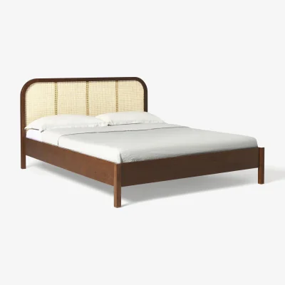 Westwing Wooden Bed Jones with Viennese Braid Headboard
