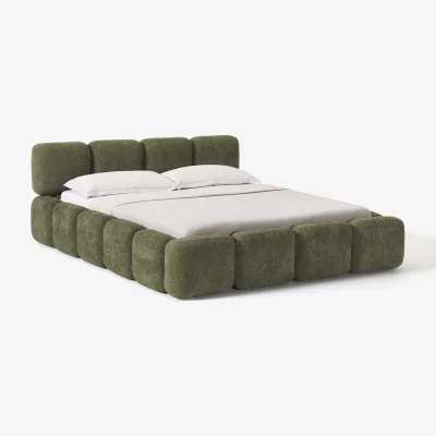 Westwing Upholstered Teddy Bouclé Bed Tayla