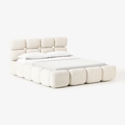 Westwing Bouclé Upholstered Bed Tayla