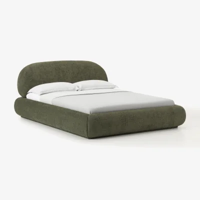 Westwing Teddy Bouclé Upholstered Bed Alba