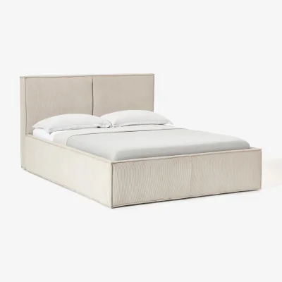 Westwing Upholstered Corduroy Bed Dream with Storage Space